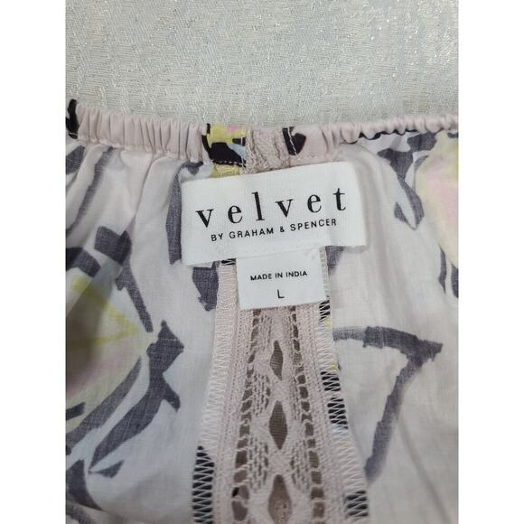 Velvet by Graham & Spencer Zoey in Lilypad print lace NWT Size Large Boho Garden - Picture 6 of 9